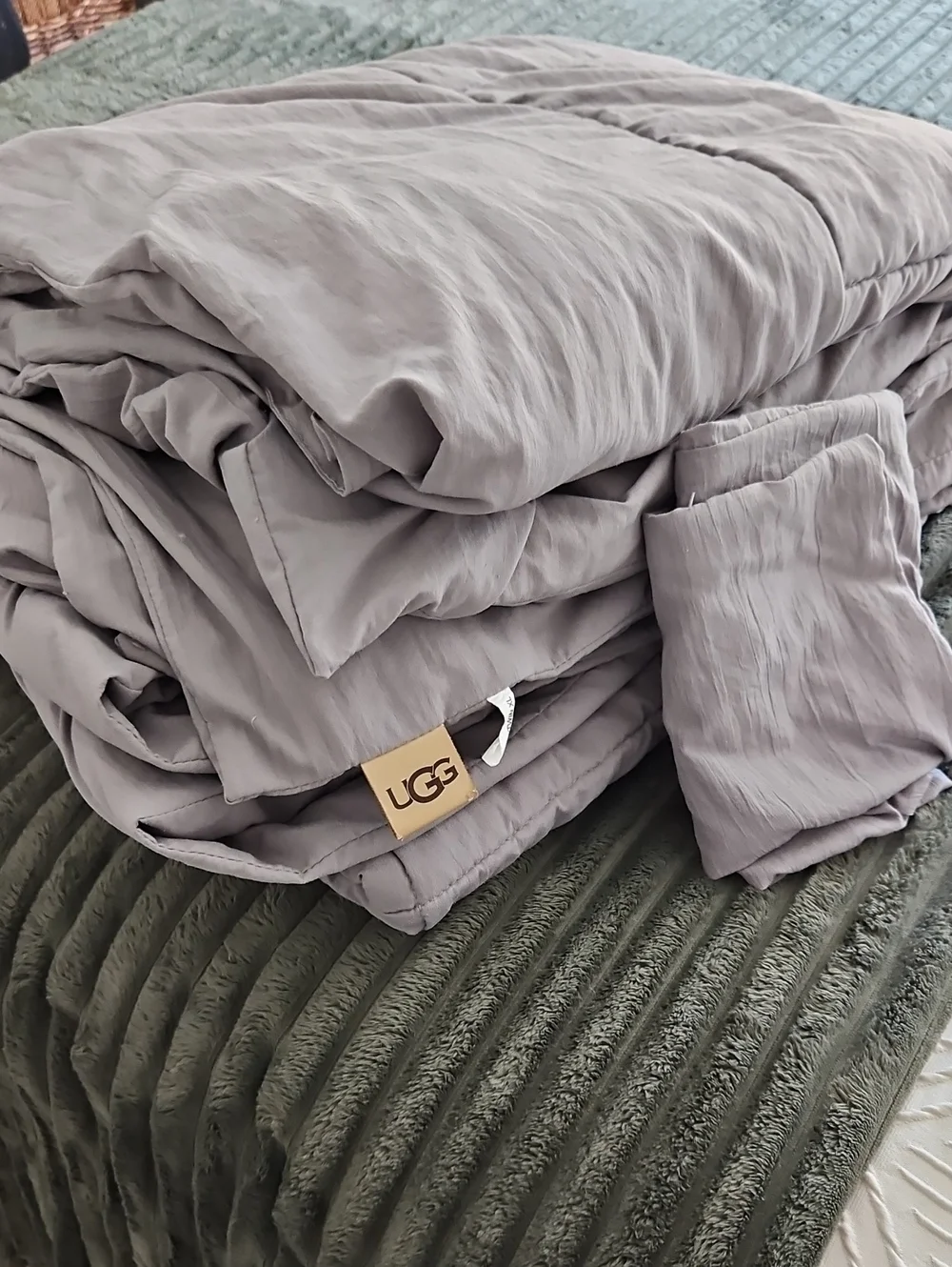 UGG Leonora Comforter Set In Seal Gray Twin XL